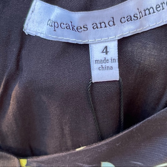 Cupcakes and Cashmere  Size 4 Ariadne Slub Chiffon Asymmetric Dress with Ruffle - Picture 5 of 9